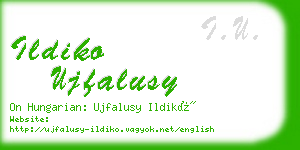 ildiko ujfalusy business card